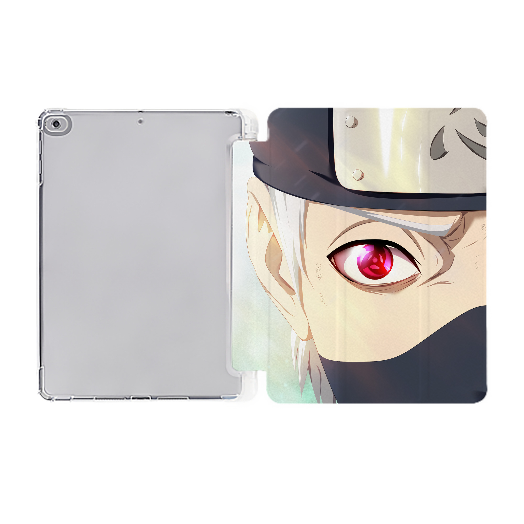 （画像用） NARUTO -ナルト- NARUTO -ナルト- 疾風伝 IPad ケース ペン収納付き 三つ折りスタンド PUレザー×シリコン 対応機種9.5/10.5/10.9インチ